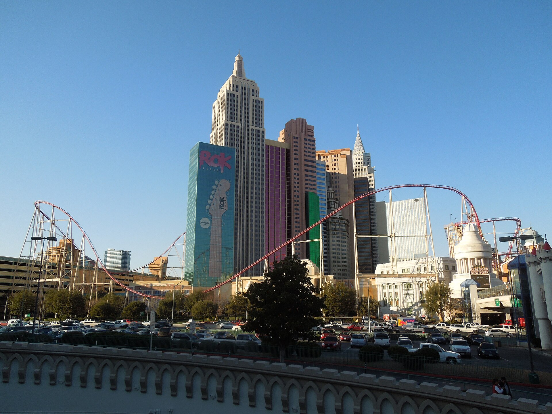 Big Apple Coaster — Custom looping coaster (opened 1997 as Manhattan Express), New York-New York Hotel & Casino, Las Vegas