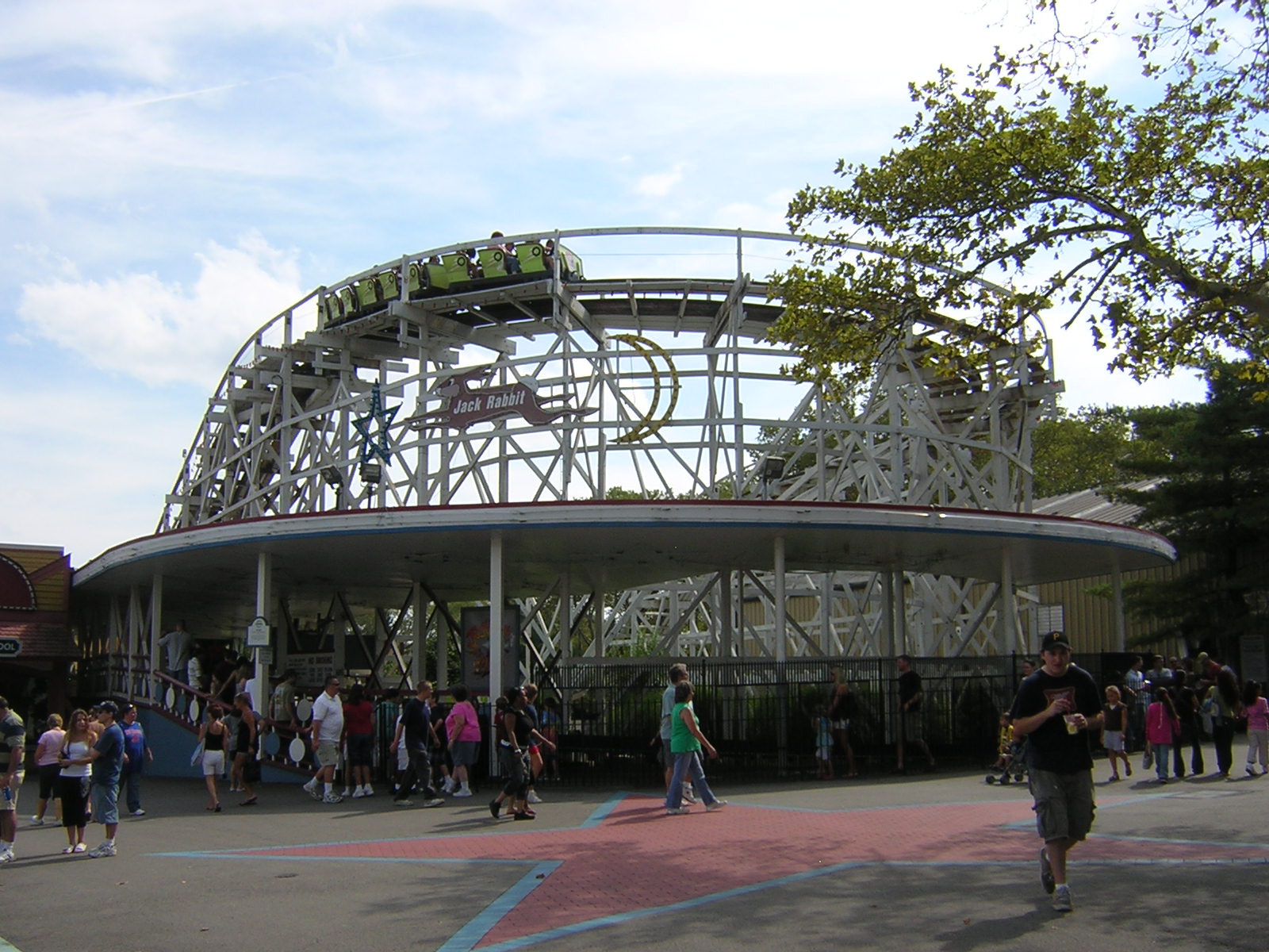 Jack Rabbit — Terrain out-and-back with double-down, Kennywood