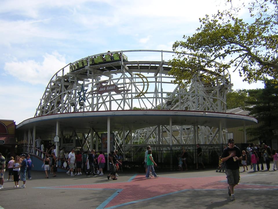 Jack Rabbit — Terrain out-and-back with double-down, Kennywood