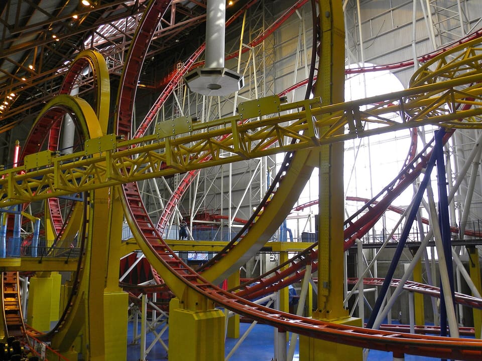 Mindbender — Custom Looping Coaster (Triple Loop), Galaxyland