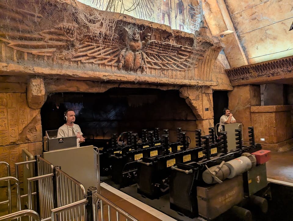 Revenge of the Mummy — Custom indoor launch coaster, Universal Studios Hollywood