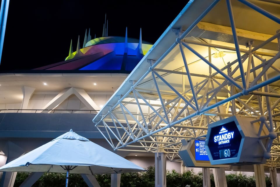 Space Mountain — Custom indoor steel coaster, Tokyo Disneyland