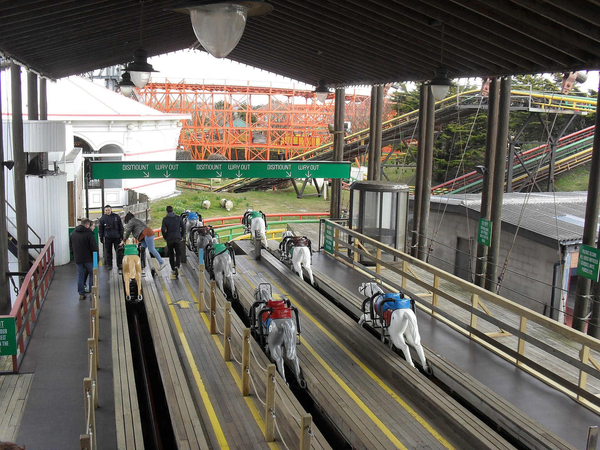 Steeplechase — Triple-track steeplechase (horse-racing) coaster, Blackpool Pleasure Beach